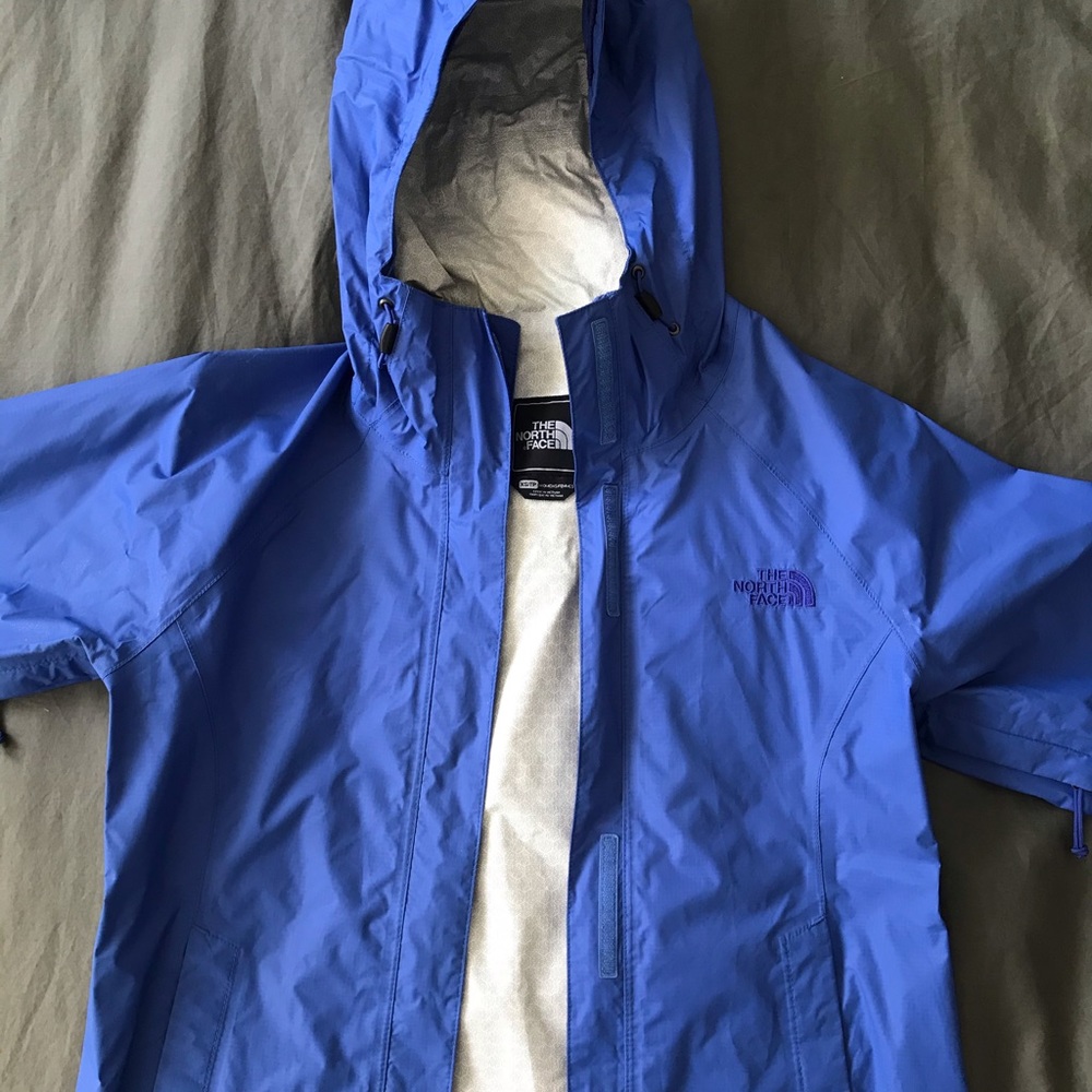 The North Face blue Raincoat